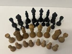 Very Rare Wm. F. Drueke & Co. Wooden Chess Set #1